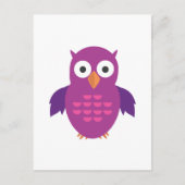 Carte Postale Chouette pourpre et pourpre (Devant)