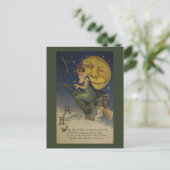 Carte Postale Chouette rare d'Halloween vintage (Debout devant)