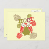 Carte Postale Chouette rouge (Devant / Derrière)