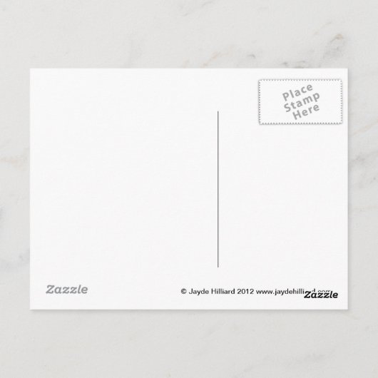 Carte postale Chouette rouge (Dos)