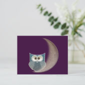 Carte Postale Chouette sur la Lune (Debout devant)