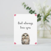 Carte Postale Chouette t'aime toujours (Debout devant)