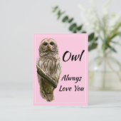 Carte Postale Chouette t'aime toujours (Debout devant)