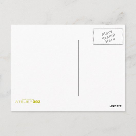 Carte postale Chouette verte (Dos)