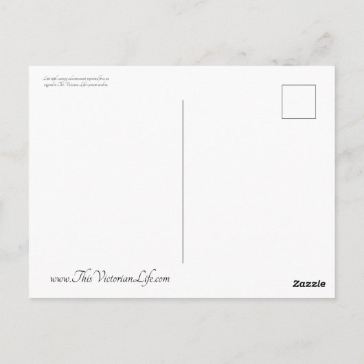 Carte Postale Chouette victorienne (Dos)