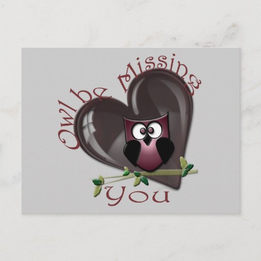 Carte Postale Chouette vous manque cadeaux (Devant)