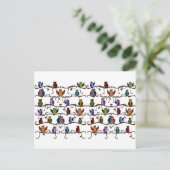 Carte Postale chouettes (Debout devant)