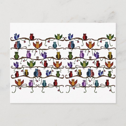 Carte Postale chouettes (Devant)