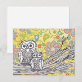 Carte Postale Chouettes 03 (Devant / Derrière)