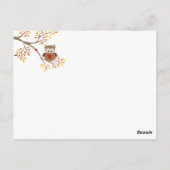 Carte Postale Chouettes adorables | Tu es la chouette dont j'ai (Dos)