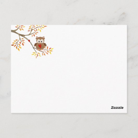 Carte Postale Chouettes adorables | Tu es la chouette dont j'ai (Dos)