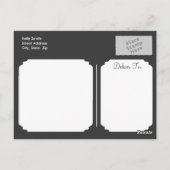 Carte Postale Chouettes en bois mignonnes; Vert Sage clair (Dos)