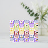 Carte Postale Chouettes mignonnes, Chouette Motif, Chouettes pou (Debout devant)