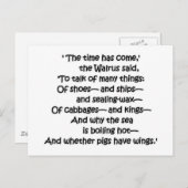 Carte Postale Choux de morse (Devant / Derrière)