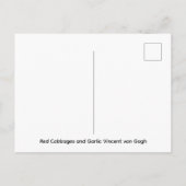 Carte Postale Choux rouges et ail Vincent van Gogh (Dos)