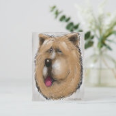 Carte Postale Chow Chow (Debout devant)