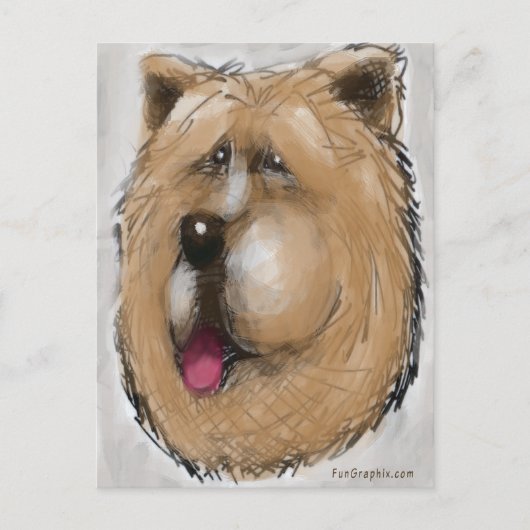Carte Postale Chow Chow (Devant)