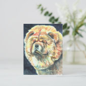 Carte Postale Chow Chow (Debout devant)