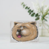 Carte Postale Chow Chow (Debout devant)