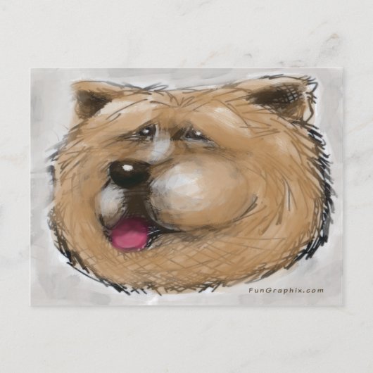 Carte Postale Chow Chow (Devant)