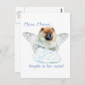 Carte Postale Chow Chow Angel (Devant / Derrière)
