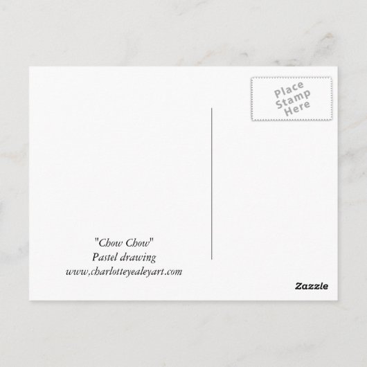 Carte postale Chow Chow Dog Art (Dos)