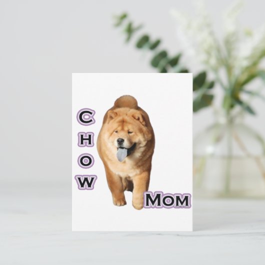 Carte Postale Chow Chow Maman 4 (Debout devant)