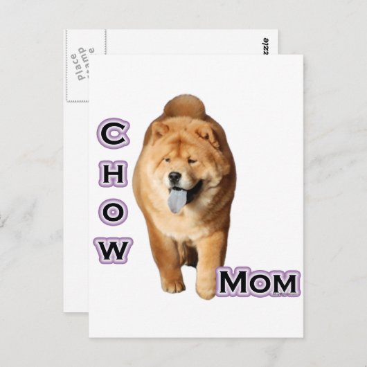 Carte Postale Chow Chow Maman 4 (Devant / Derrière)