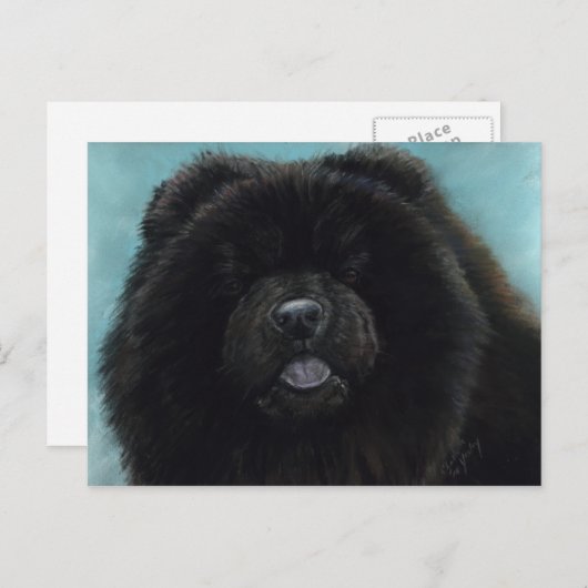 Carte postale Chow Chow Original Chien Art (Devant / Derrière)
