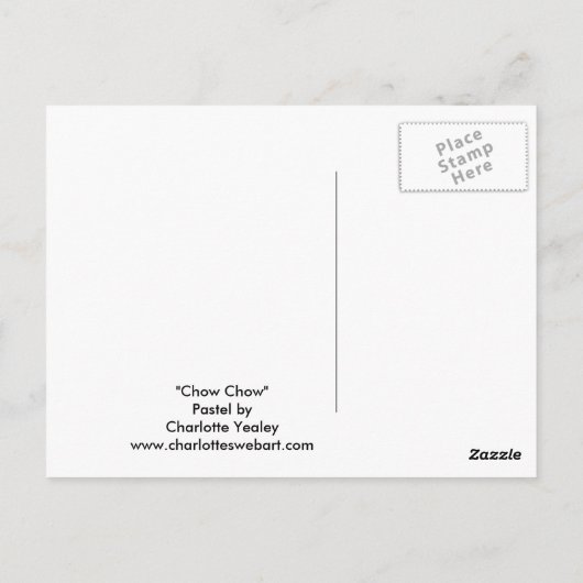 Carte postale Chow Chow Original Chien Art (Dos)