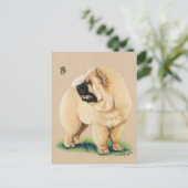 Carte postale Chow Chow Original Chien Art (Debout devant)