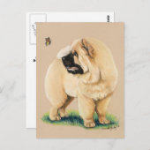 Carte postale Chow Chow Original Chien Art (Devant / Derrière)