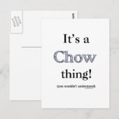 Carte Postale Chow Chow Thing (Devant / Derrière)