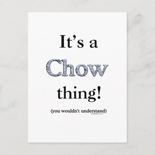 Carte Postale Chow Chow Thing (Devant)