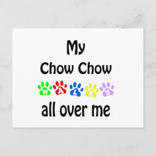 Carte Postale Chow Chow Walks Design