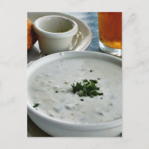 Carte Postale Chowder À L'Argile Avec Bière Et Pain Arusté