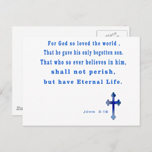 Carte Postale chrétien (Devant / Derrière)