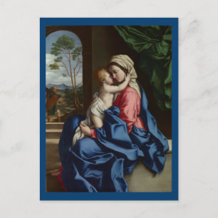 Carte Postale Chrétien Child Embracing His Mother