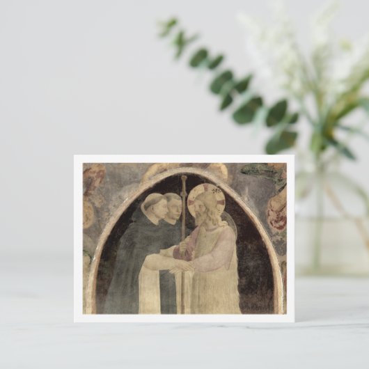 Carte Postale Chrétien Welcomes Two Dominican Friars, (fresco) ( (Debout devant)