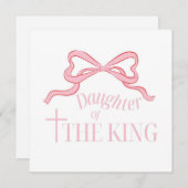 Carte postale chrétienne Coquette Rose Bow (Devant / Derrière)