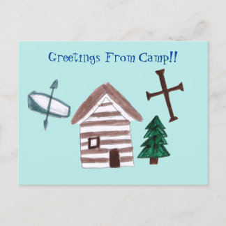 Carte postale chrétienne de camp