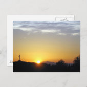 Carte postale chrétienne de lever de soleil (Devant / Derrière)