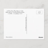 Carte postale chrétienne, foi, espoir, amour - Rel (Dos)