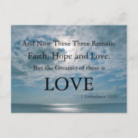 Carte postale chrétienne, foi, espoir, amour - Rel