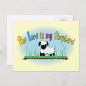 Carte postale chrétienne : Le Seigneur est mon ber (Devant / Derrière)