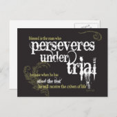Carte postale chrétienne : Persévérance en procès (Devant / Derrière)
