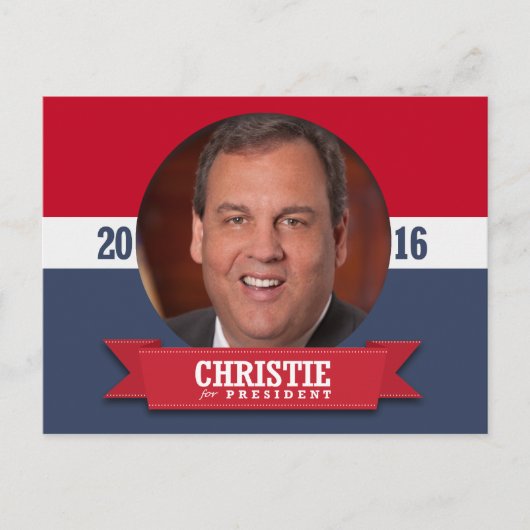 CARTE POSTALE CHRIS CHRISTIE 2016 (Devant)