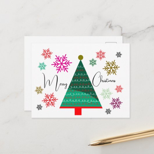 Carte postale Chrismas (Devant/Arrière en situation)