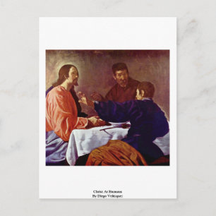 Carte Postale Christ À Emmaüs Par Diego Velázquez