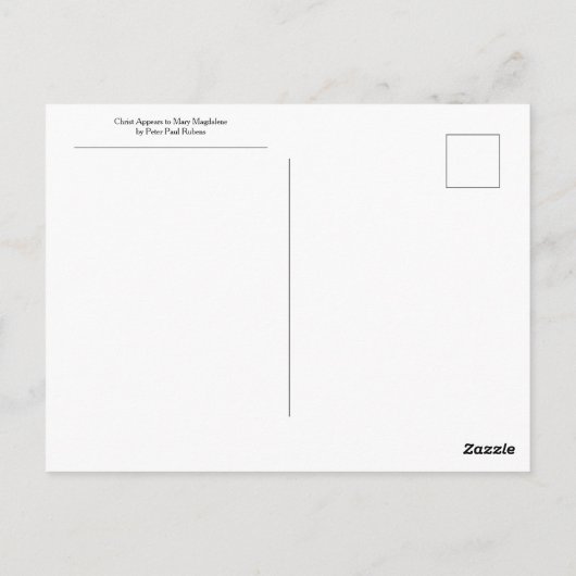 Carte Postale Christ apparait à Marie-Madeleine par Rubens (Dos)